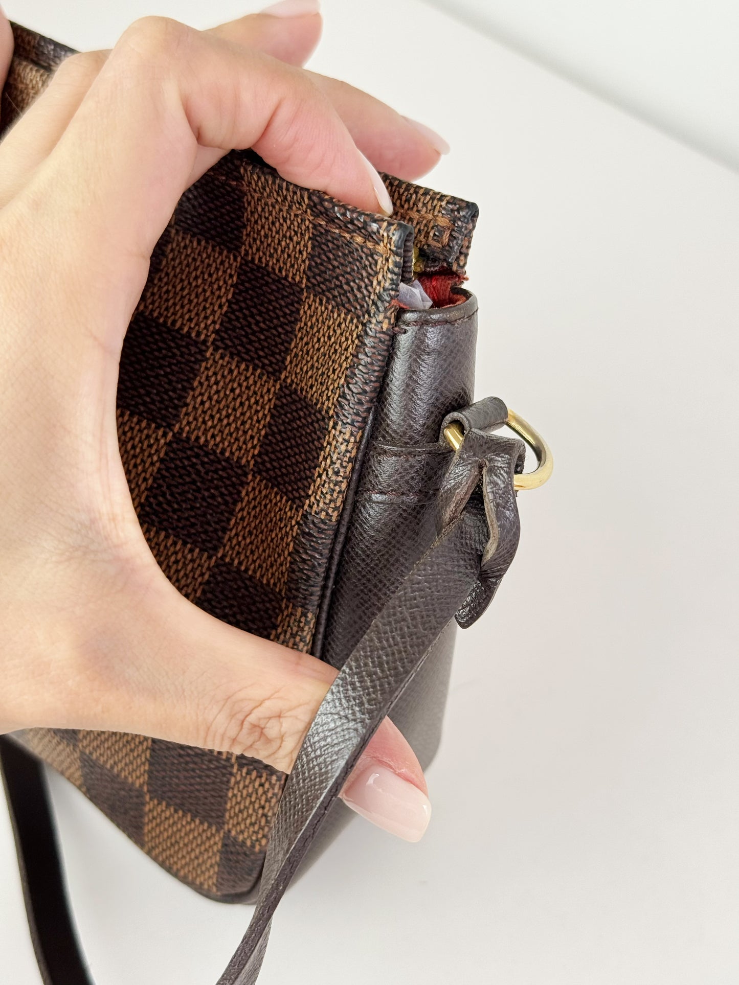 Louis Vuitton Vintage Damier Trousse Pochette Shoulder Crossbody Bag