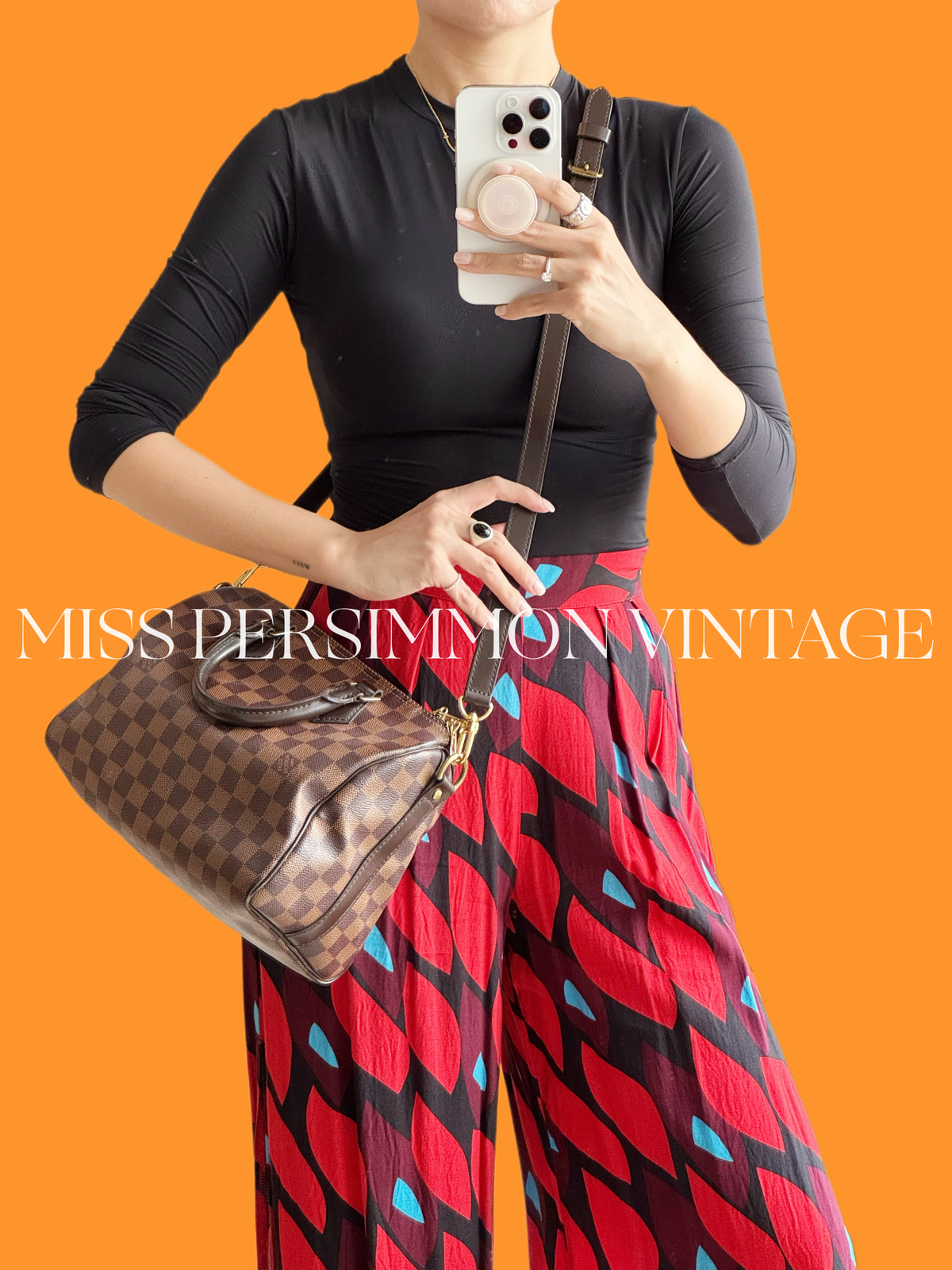 Louis Vuitton Vintage Damier Bandouliere Speedy 25 Handbag Crossbody Bag