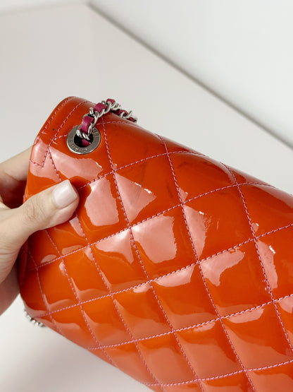 Chanel Vintage Mini Flap Patent Leather Crossbody Shoulder Bag