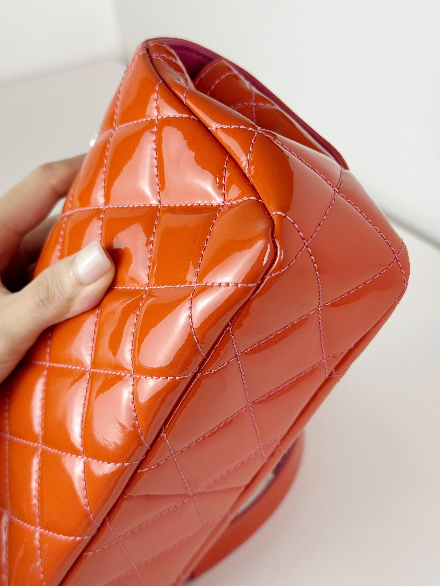 Chanel Vintage Mini Flap Patent Leather Crossbody Shoulder Bag
