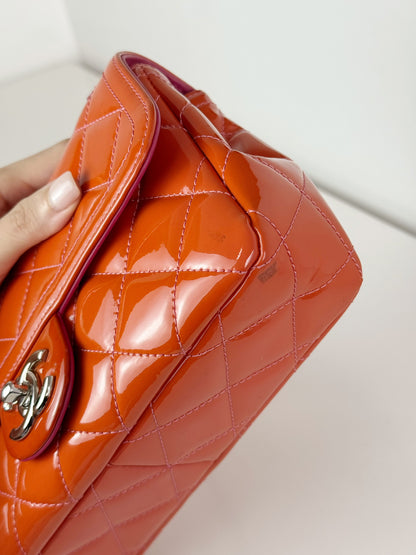 Chanel Vintage Mini Flap Patent Leather Crossbody Shoulder Bag