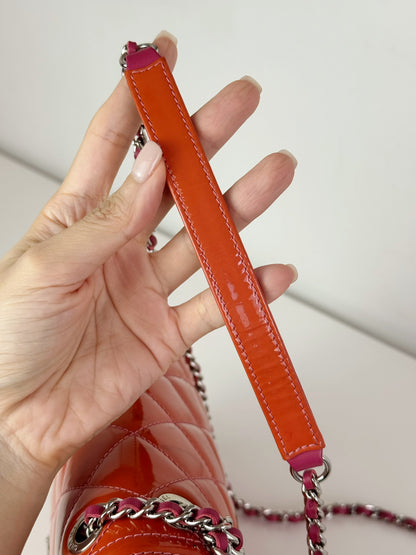 Chanel Vintage Mini Flap Patent Leather Crossbody Shoulder Bag