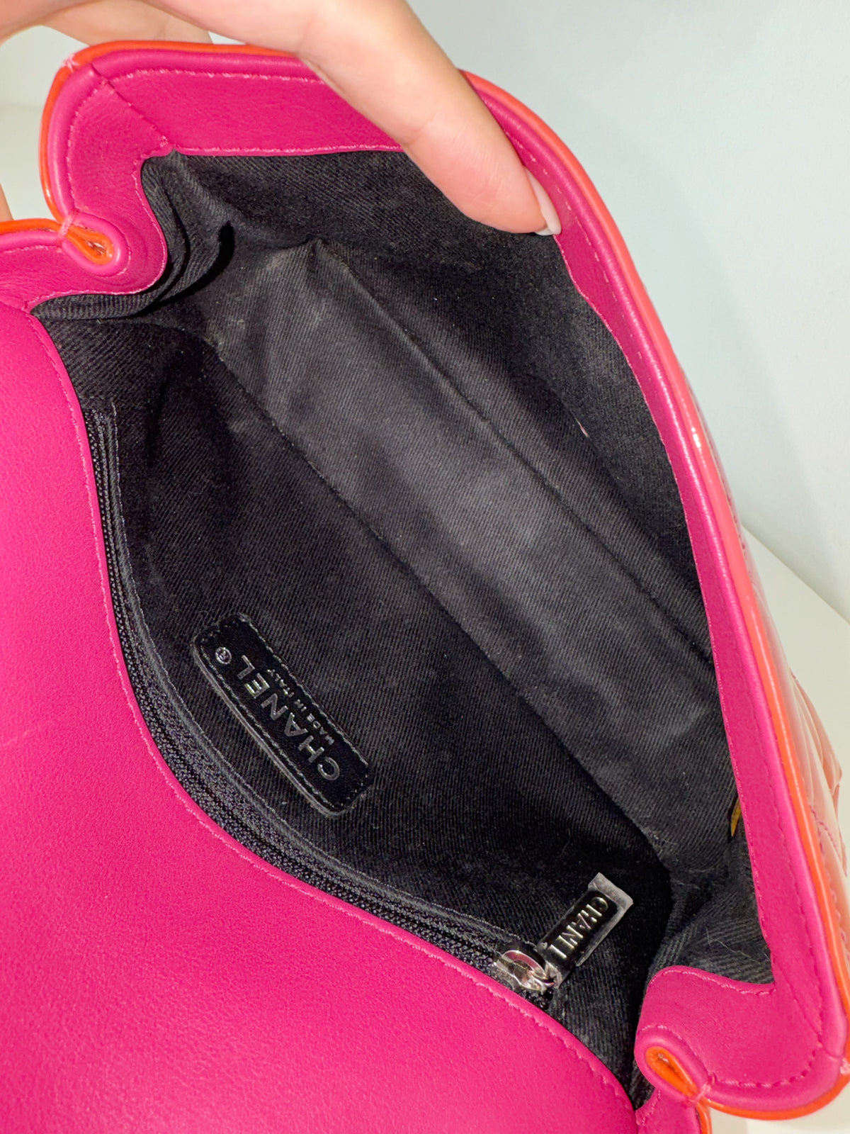 Chanel Vintage Mini Flap Patent Leather Crossbody Shoulder Bag