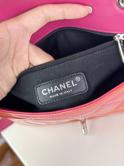 Chanel Vintage Mini Flap Patent Leather Crossbody Shoulder Bag