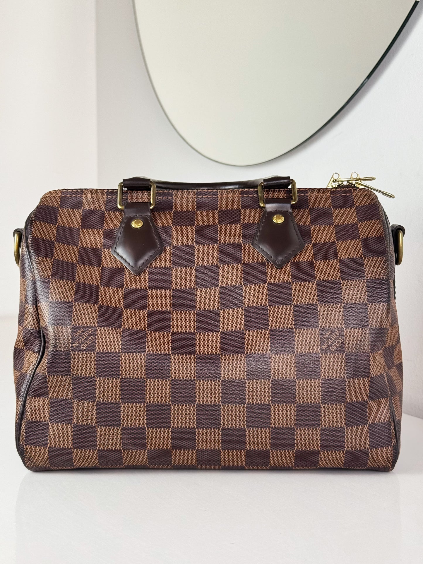 Louis Vuitton Vintage Damier Bandouliere Speedy 25 Handbag Crossbody Bag
