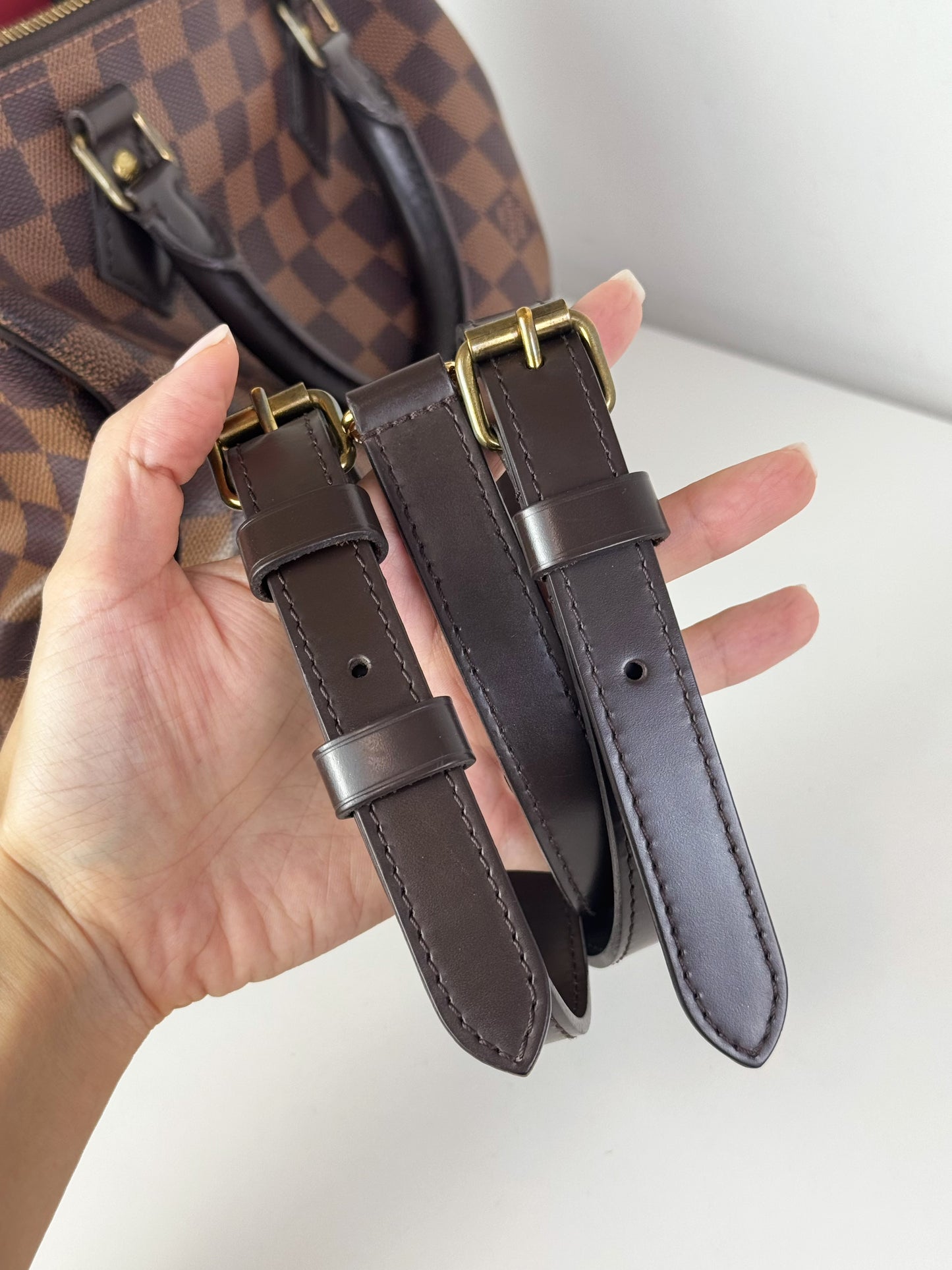 Louis Vuitton Vintage Damier Bandouliere Speedy 25 Handbag Crossbody Bag