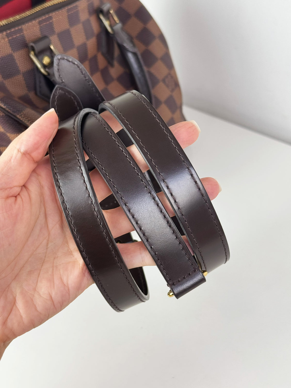 Louis Vuitton Vintage Damier Bandouliere Speedy 25 Handbag Crossbody Bag