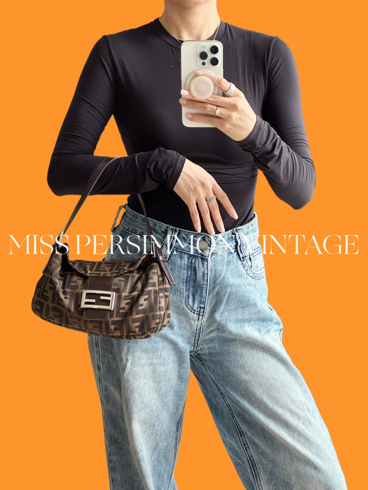 Fendi Vintage Zucca Baguette Shoulder Bag