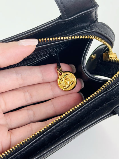 Chanel Vintage Lambskin Handbag Shoulder Bag