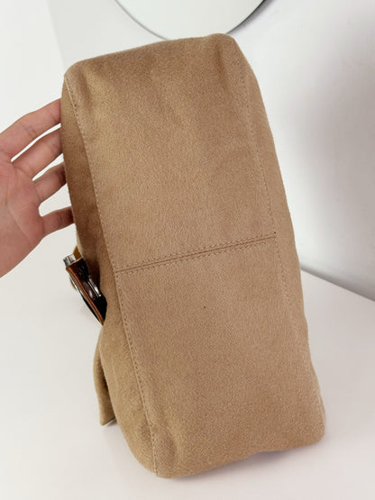 Fendi Vintage Beige Mamma Baguette Shoulder Bag