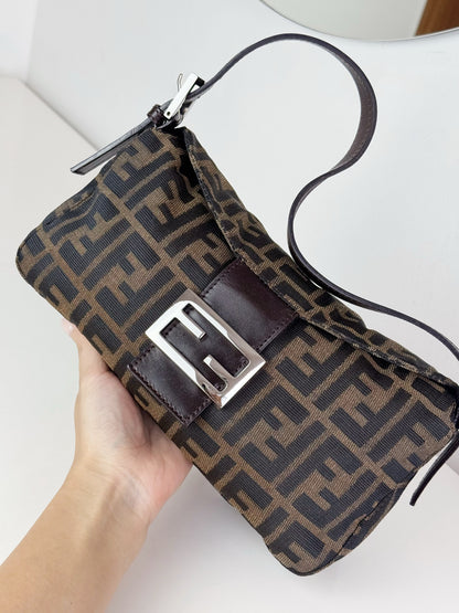 Fendi Vintage Zucca Baguette Shoulder Bag
