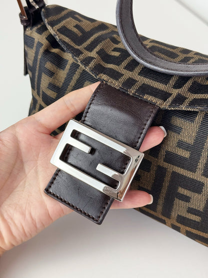 Fendi Vintage Zucca Baguette Shoulder Bag