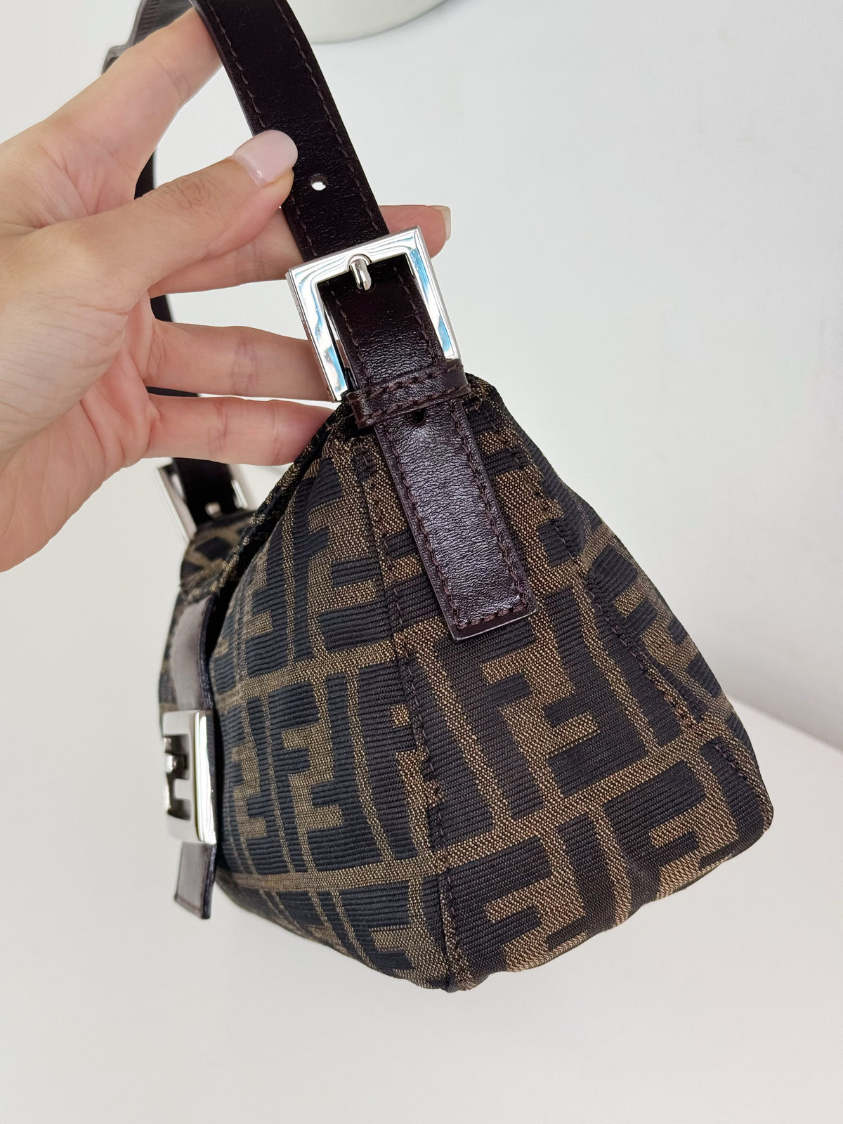 Fendi Vintage Zucca Baguette Shoulder Bag