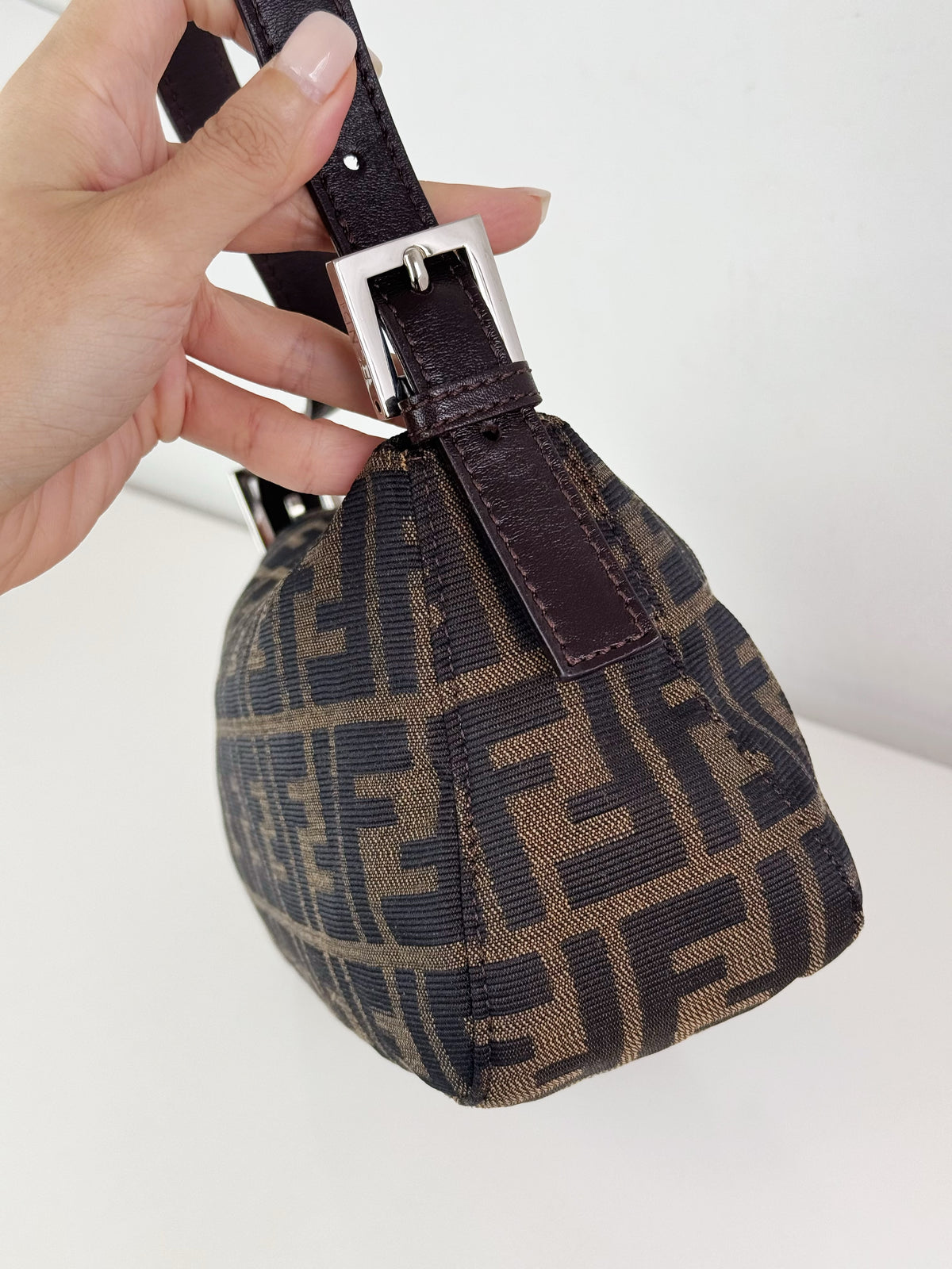 Fendi Vintage Zucca Baguette Shoulder Bag