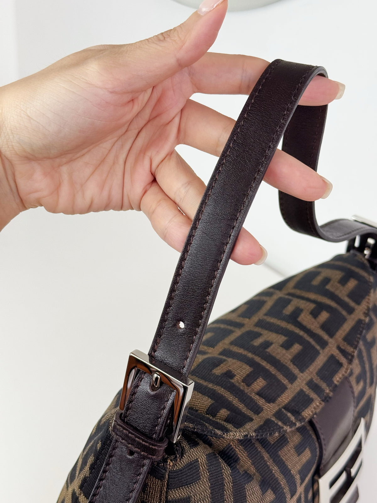 Fendi Vintage Zucca Baguette Shoulder Bag