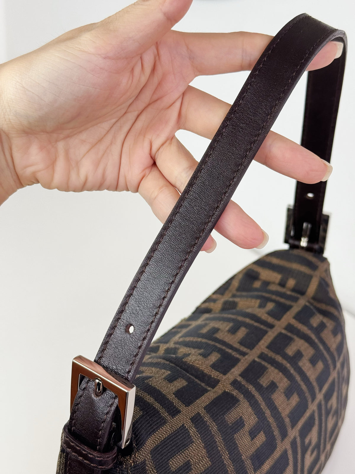 Fendi Vintage Zucca Baguette Shoulder Bag
