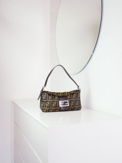 Fendi Vintage Zucca Baguette Shoulder Bag