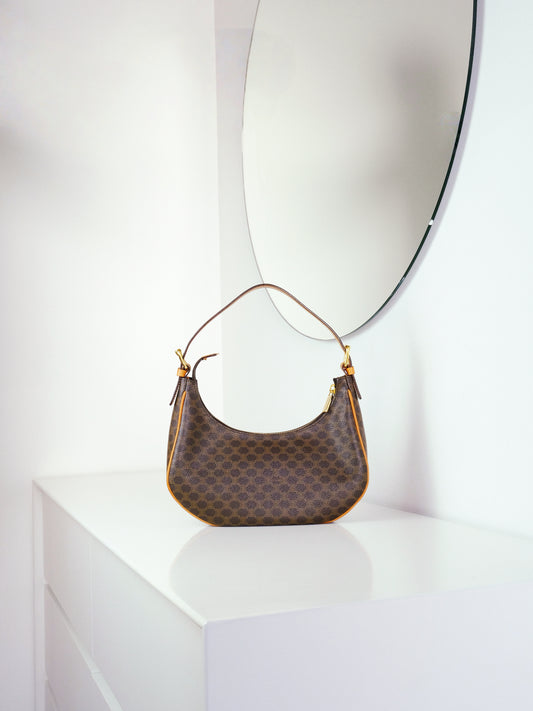 Celine Vintage Macadam Ava Shoulder Bag