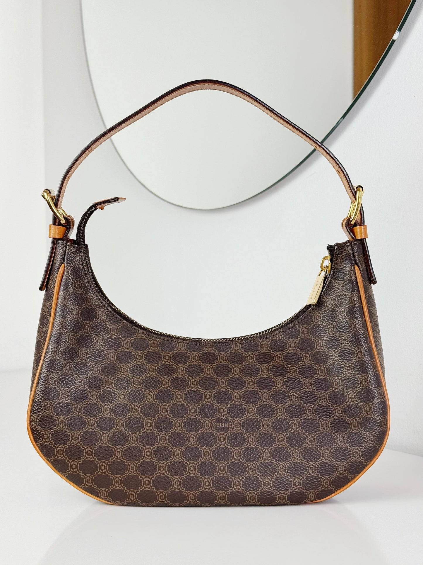 Celine Vintage Macadam Ava Shoulder Bag