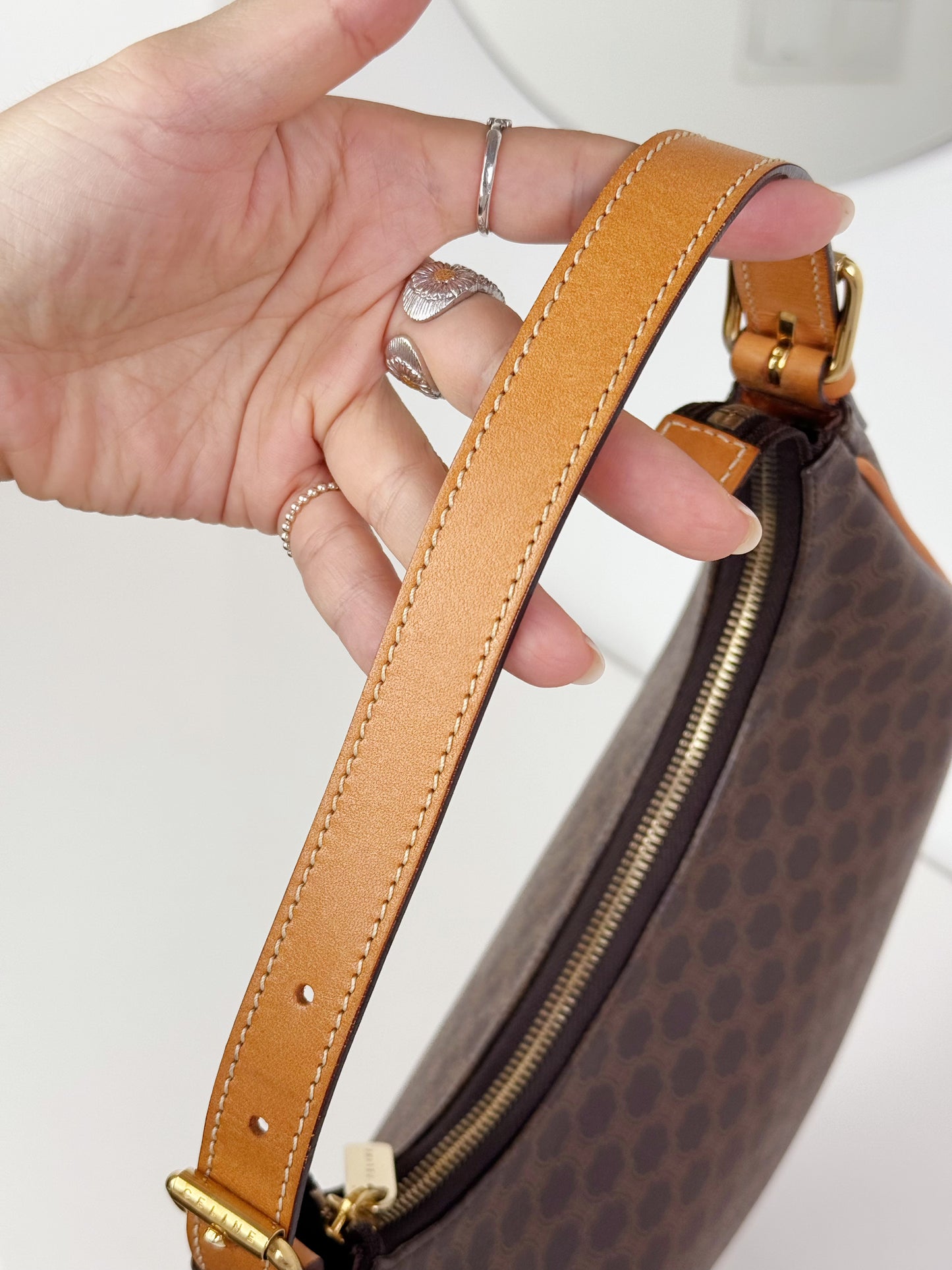 Celine Vintage Macadam Ava Shoulder Bag