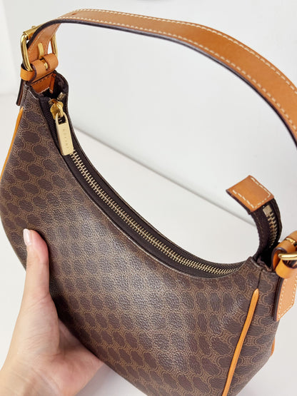 Celine Vintage Macadam Ava Shoulder Bag