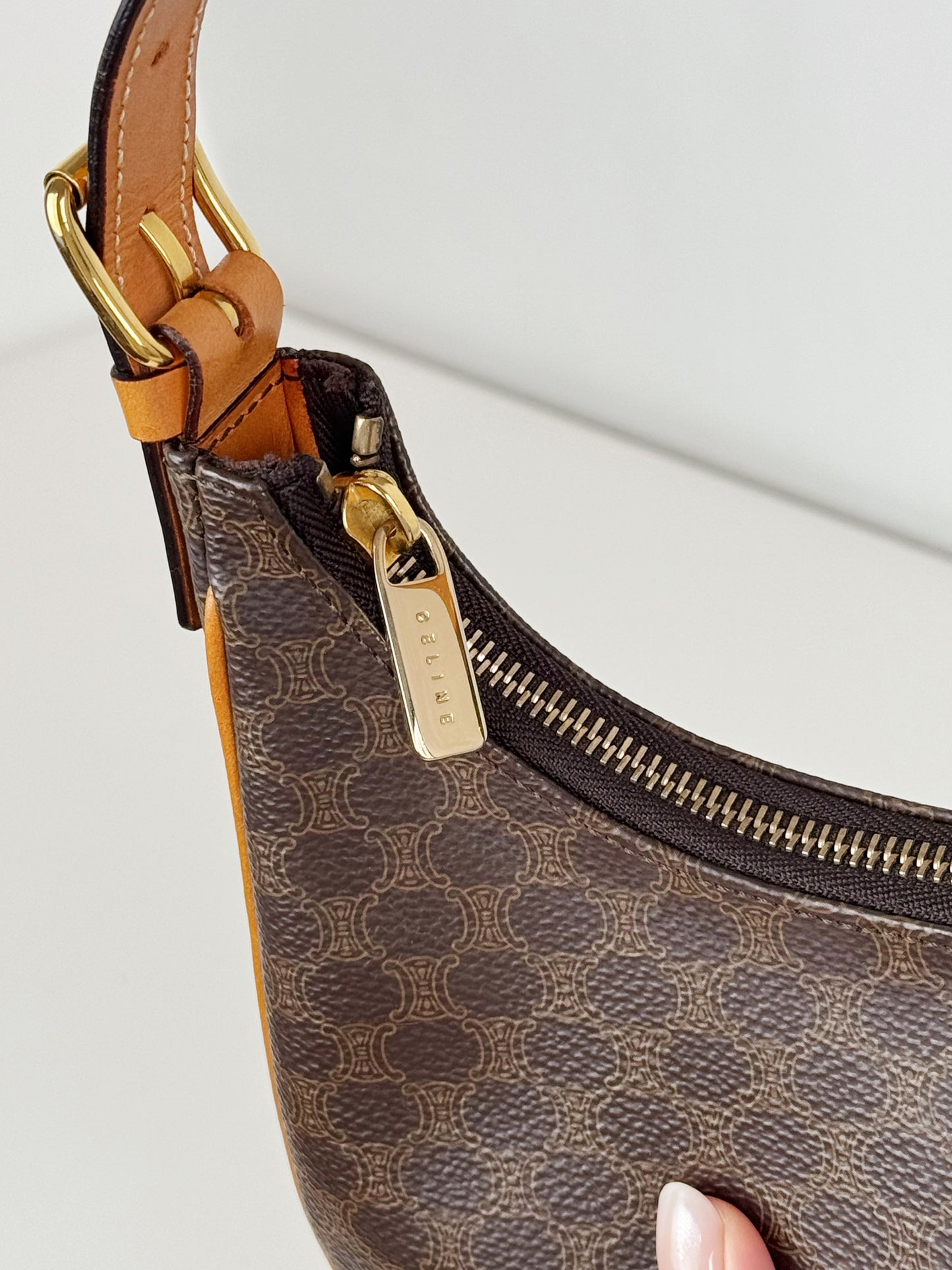 Celine Vintage Macadam Ava Shoulder Bag