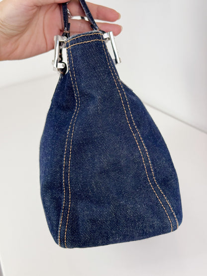 Fendi Vintage Denim Top Handle Tote Bag