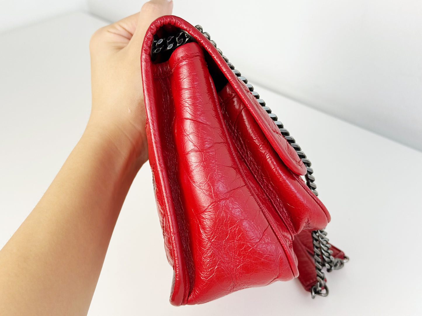 Yves Saint Laurent Red Niki Baby Shoulder Crossbody Bag