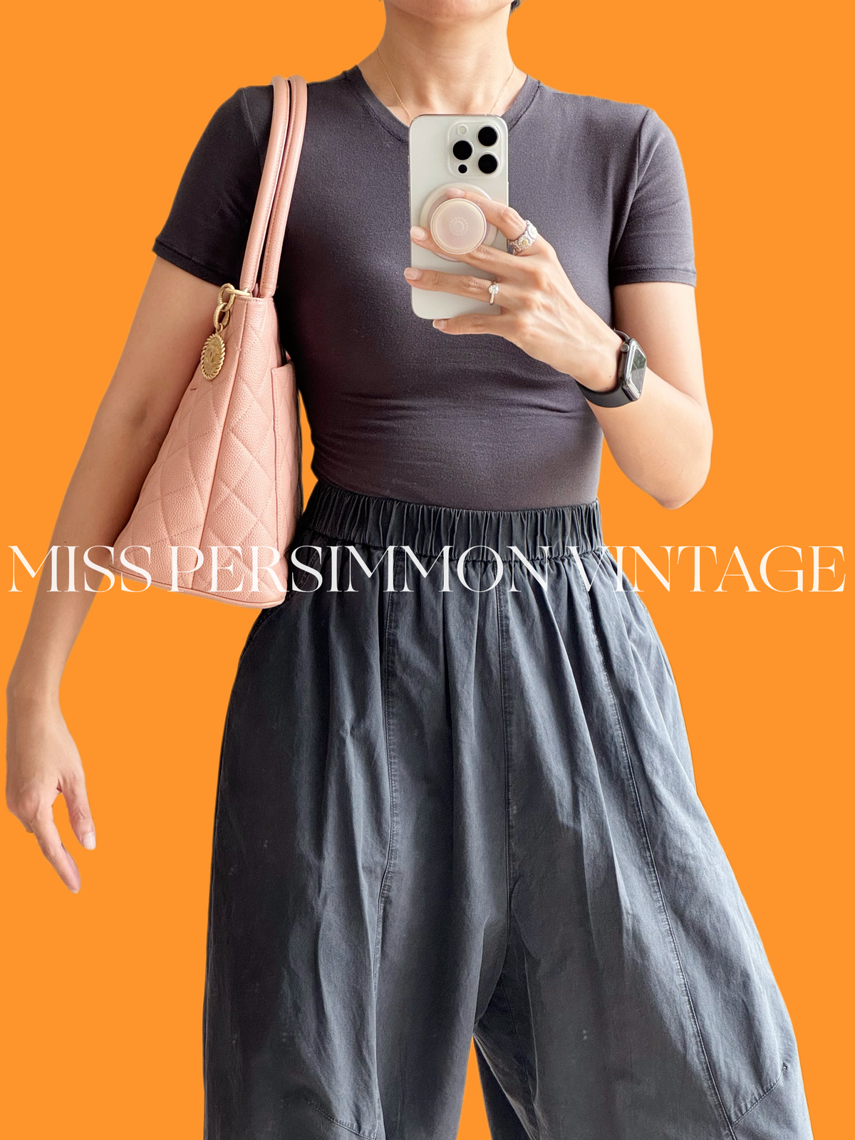 Chanel Vintage Caviar Medallion Tote Shoulder Bag