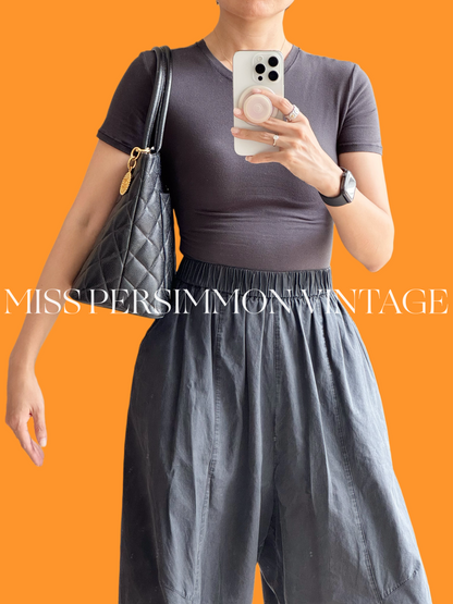 Chanel Vintage Caviar Medallion Tote Shoulder Bag