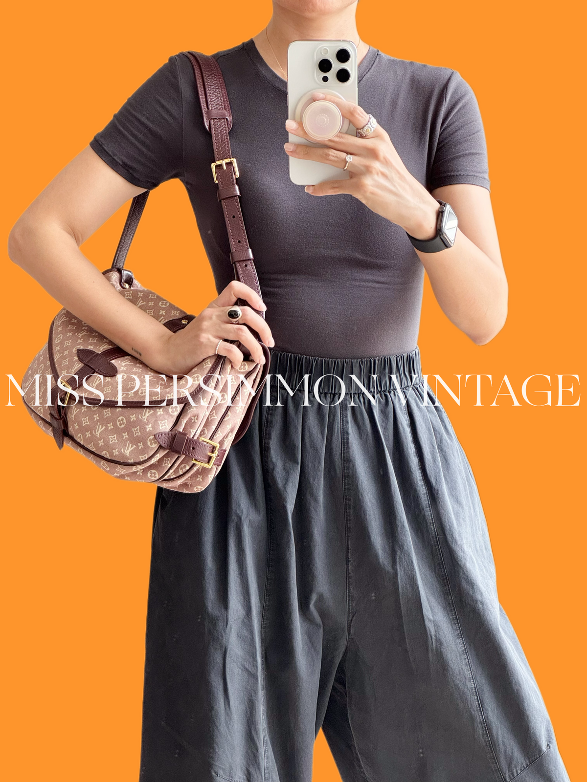 Louis Vuitton Vintage Pink Denim Saumur 30 Shoulder Crossbody Bag