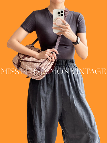 Louis Vuitton Vintage Pink Denim Saumur 30 Shoulder Crossbody Bag