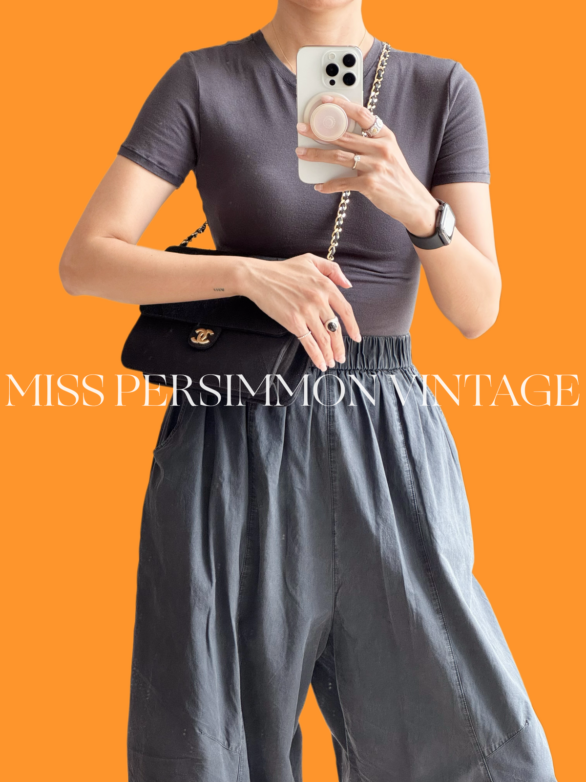 Chanel Vintage Single Flap Shoulder Crossbody Bag