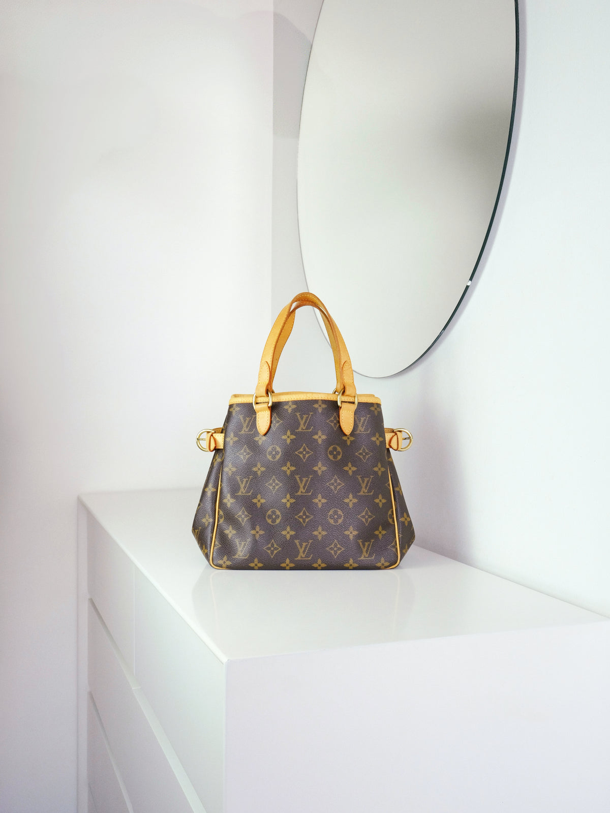 Louis Vuitton Vintage Batignolles PM Tote Handbag Crossbody Bag
