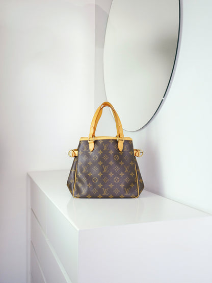 Louis Vuitton Vintage Batignolles PM Tote Handbag Crossbody Bag