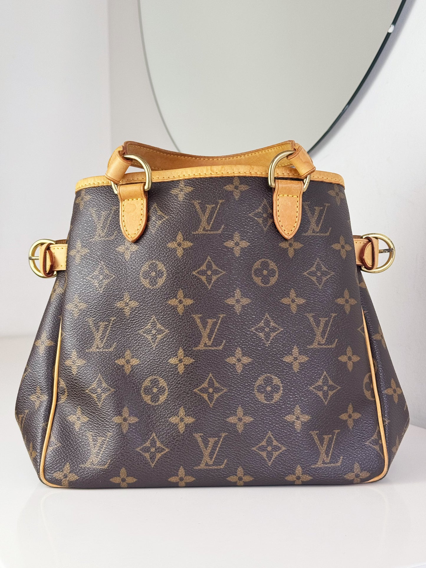 Louis Vuitton Vintage Batignolles PM Tote Handbag Crossbody Bag
