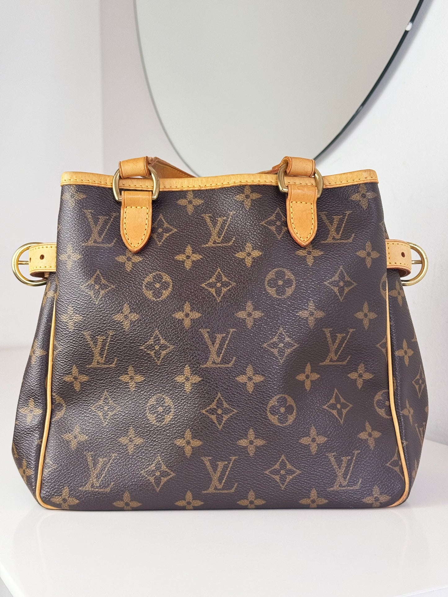 Louis Vuitton Vintage Batignolles PM Tote Handbag Crossbody Bag