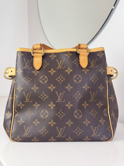Louis Vuitton Vintage Batignolles PM Tote Handbag Crossbody Bag