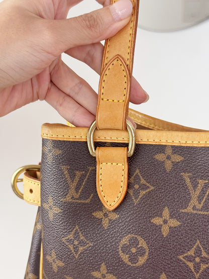 Louis Vuitton Vintage Batignolles PM Tote Handbag Crossbody Bag