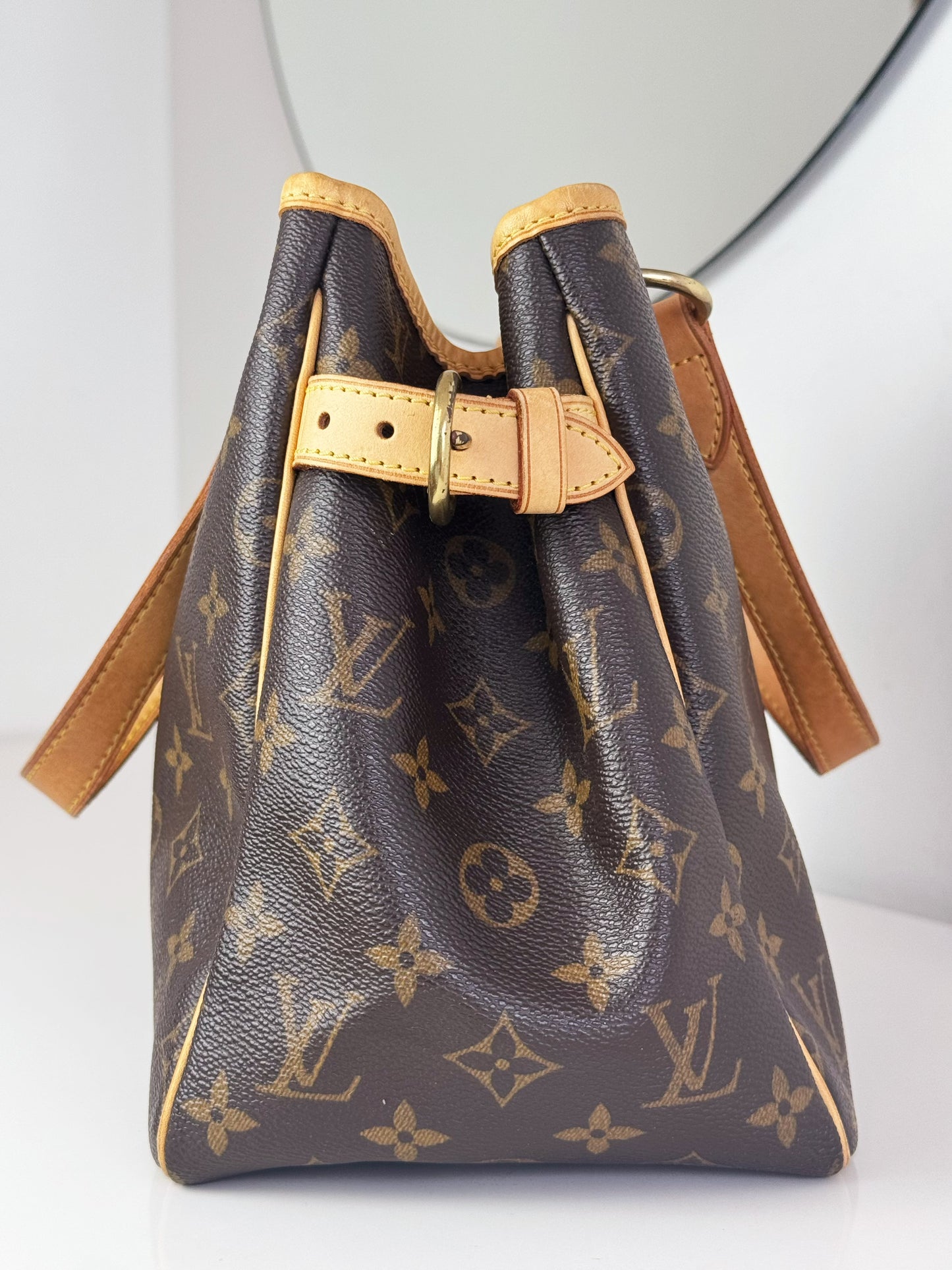 Louis Vuitton Vintage Batignolles PM Tote Handbag Crossbody Bag