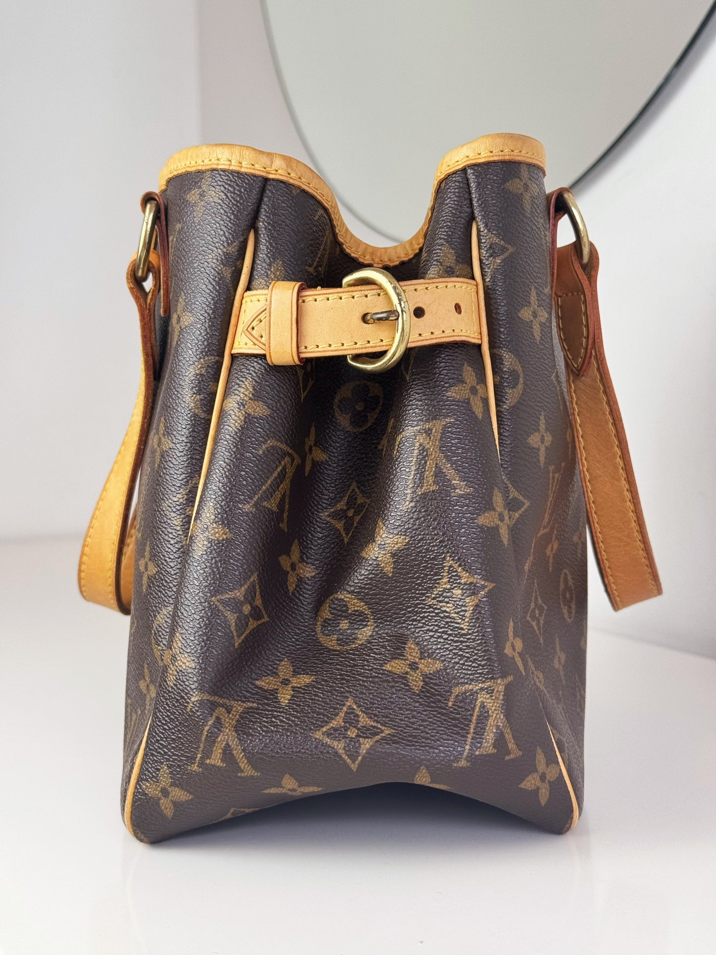 Louis Vuitton Vintage Batignolles PM Tote Handbag Crossbody Bag