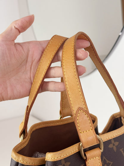 Louis Vuitton Vintage Batignolles PM Tote Handbag Crossbody Bag
