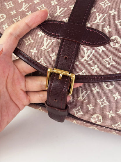 Louis Vuitton Vintage Pink Denim Saumur 30 Shoulder Crossbody Bag