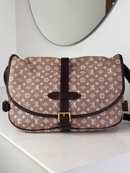 Louis Vuitton Vintage Pink Denim Saumur 30 Shoulder Crossbody Bag