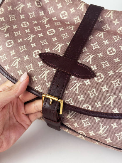 Louis Vuitton Vintage Pink Denim Saumur 30 Shoulder Crossbody Bag