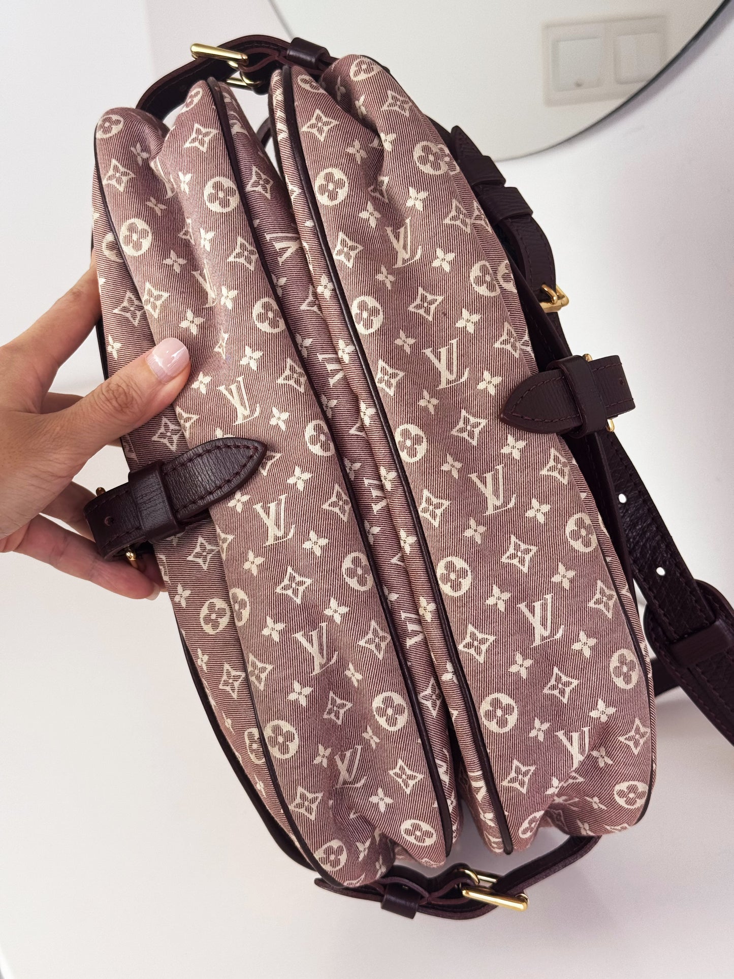 Louis Vuitton Vintage Pink Denim Saumur 30 Shoulder Crossbody Bag