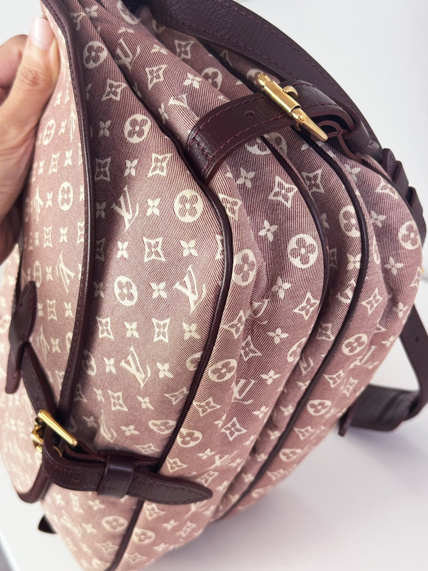 Louis Vuitton Vintage Pink Denim Saumur 30 Shoulder Crossbody Bag