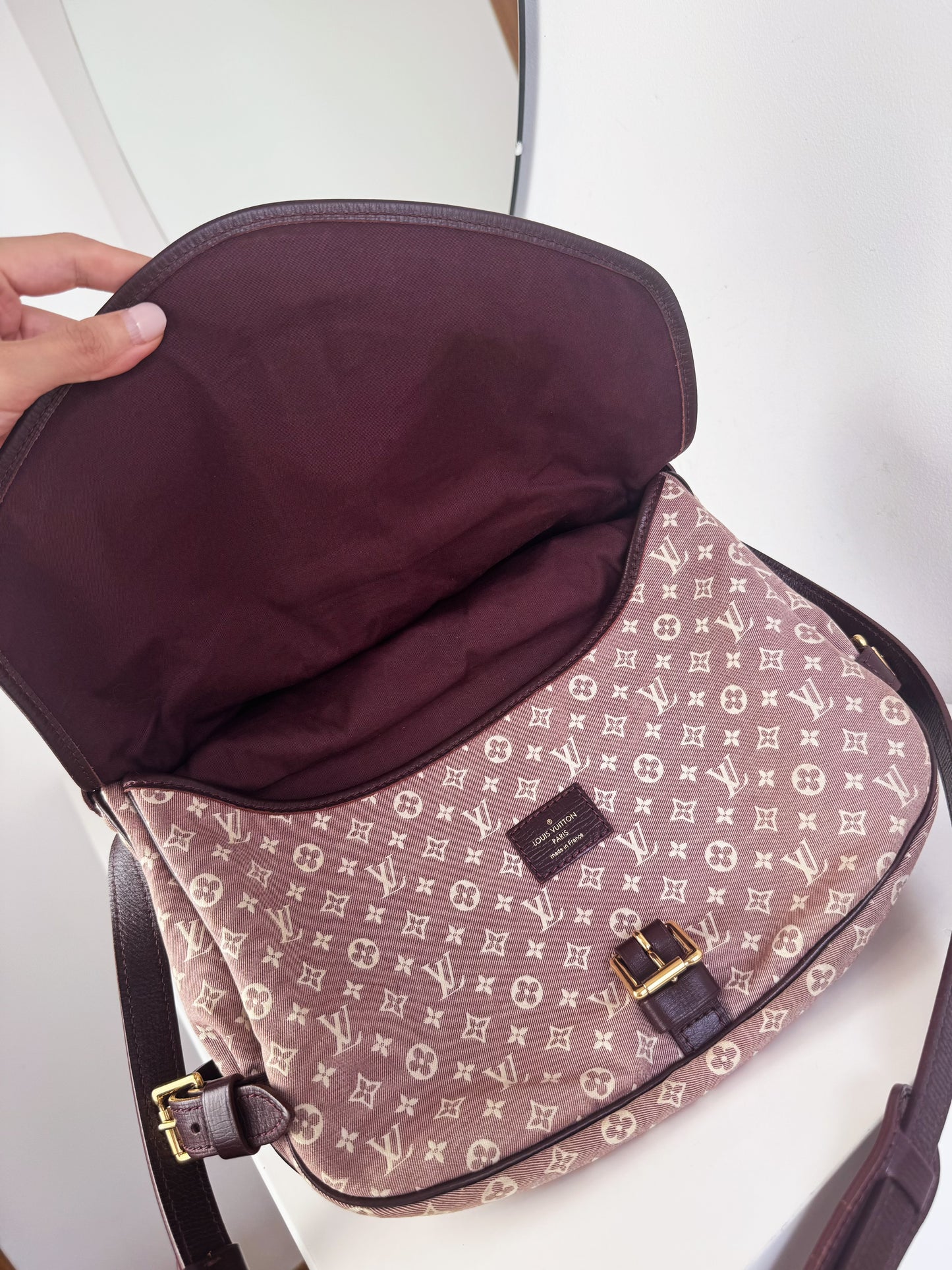 Louis Vuitton Vintage Pink Denim Saumur 30 Shoulder Crossbody Bag