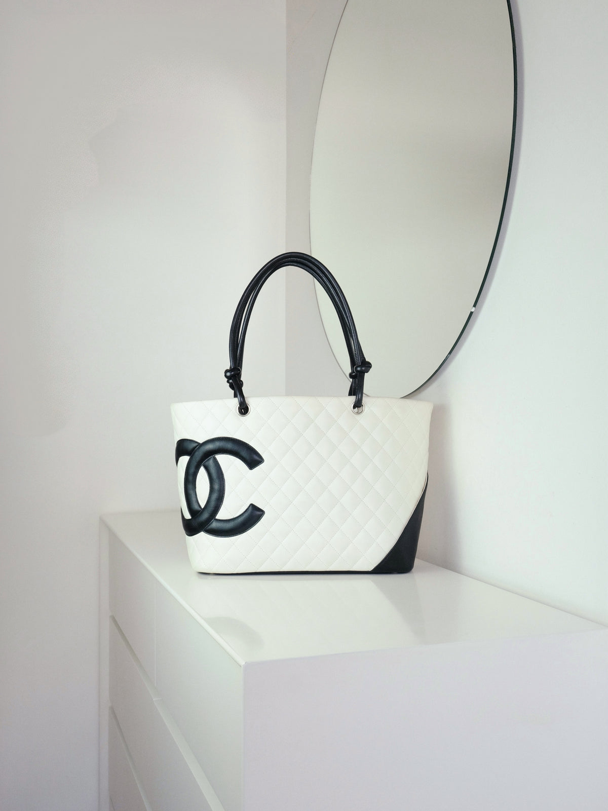 Chanel Vintage Cambon Tote Shoulder Bag