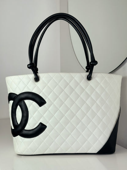 Chanel Vintage Cambon Tote Shoulder Bag